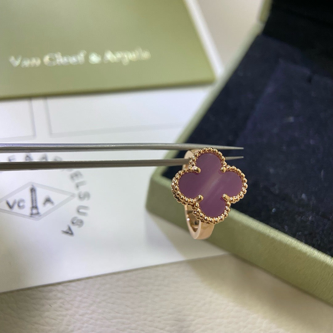 [Gaonasi]CLOVER  PURPLE VIOLET RING