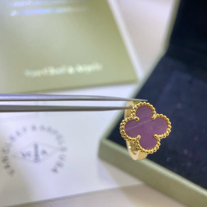 [Gaonasi]CLOVER  PURPLE VIOLET RING