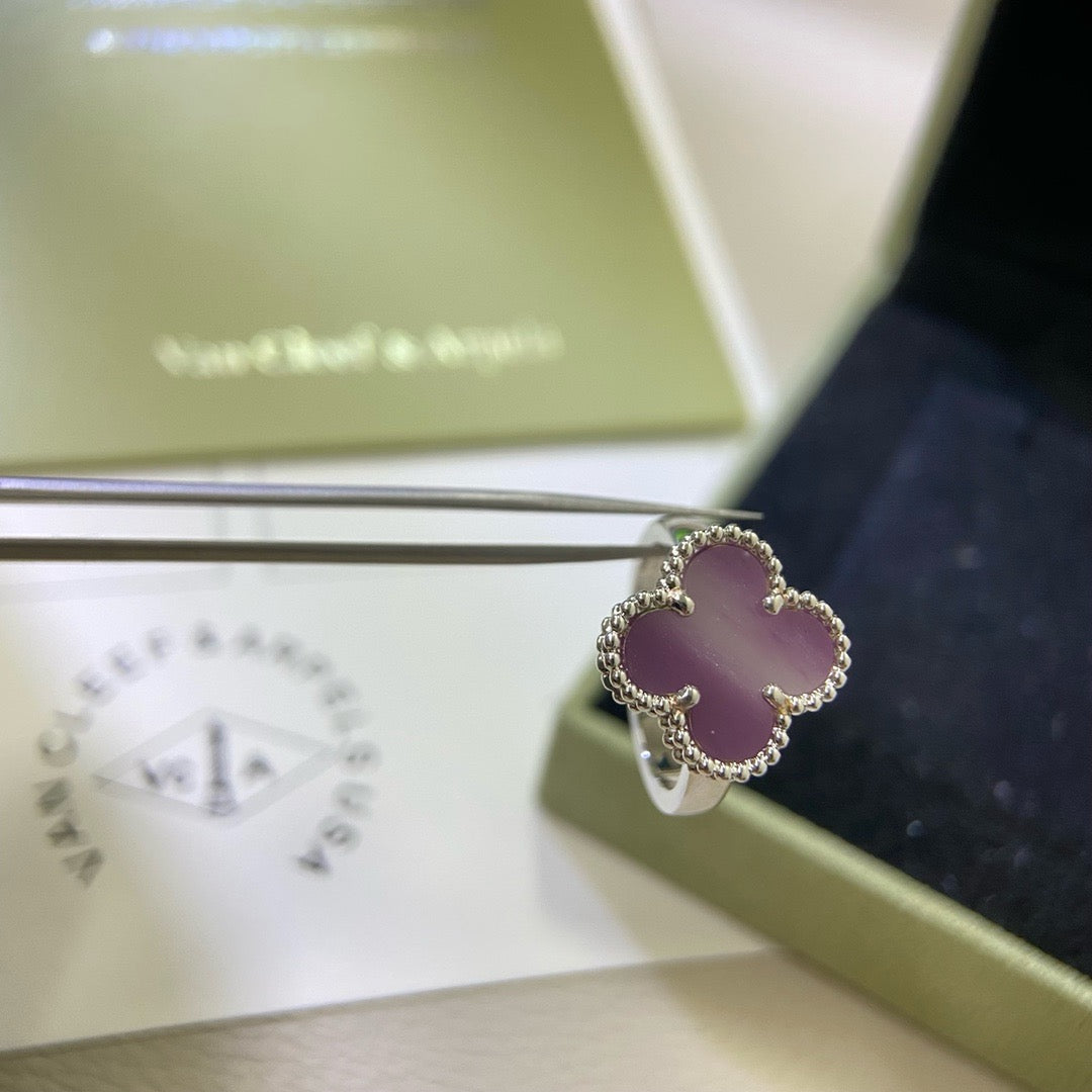 [Gaonasi]CLOVER  PURPLE VIOLET RING