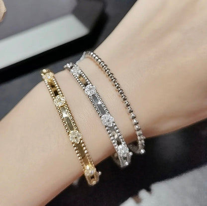 [Gaonasi]CLOVER BRACELET 4MM DIAMONDS