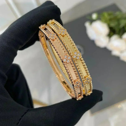 [Gaonasi]CLOVER BRACELET 4MM DIAMONDS