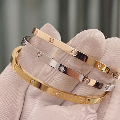 [Gaonasi Jewelry]LOVE BRACELET 3.65MM 10 DIAMONDS
