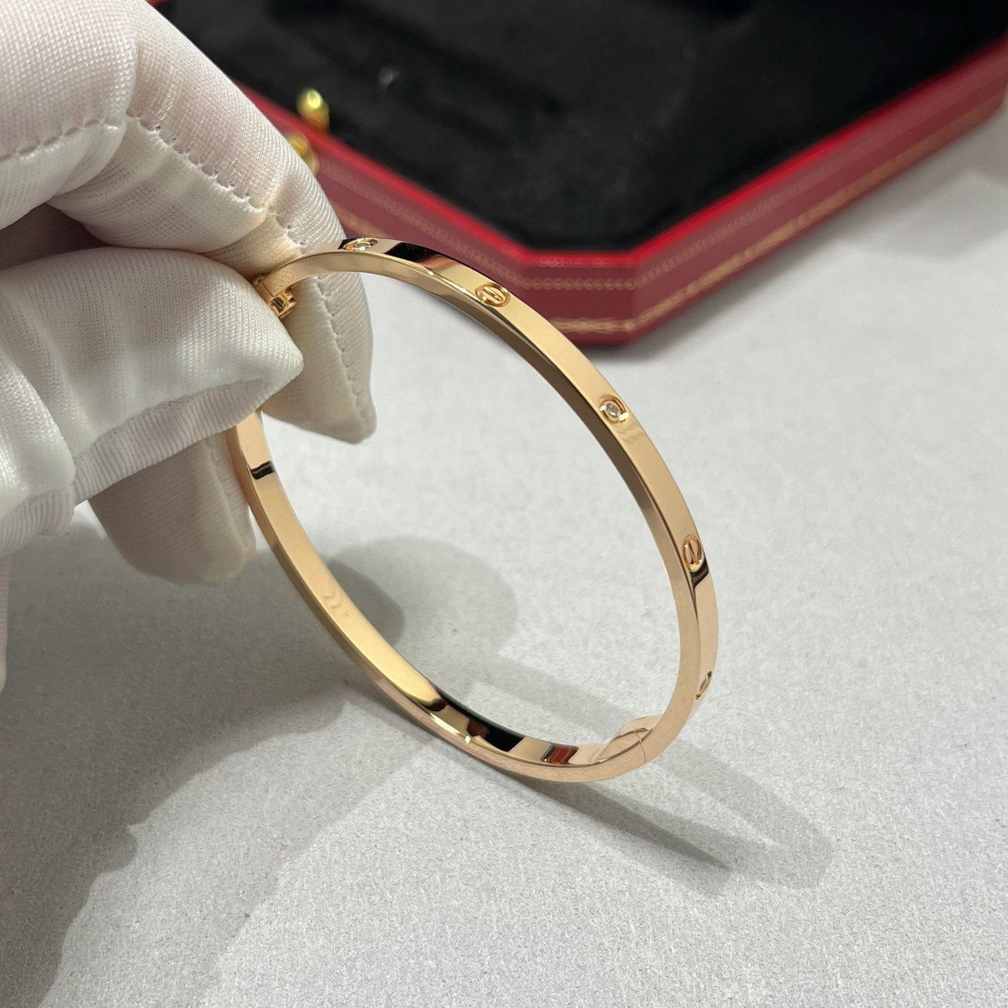 [Gaonasi Jewelry]LOVE BRACELET 3.65MM 6 DIAMONDS