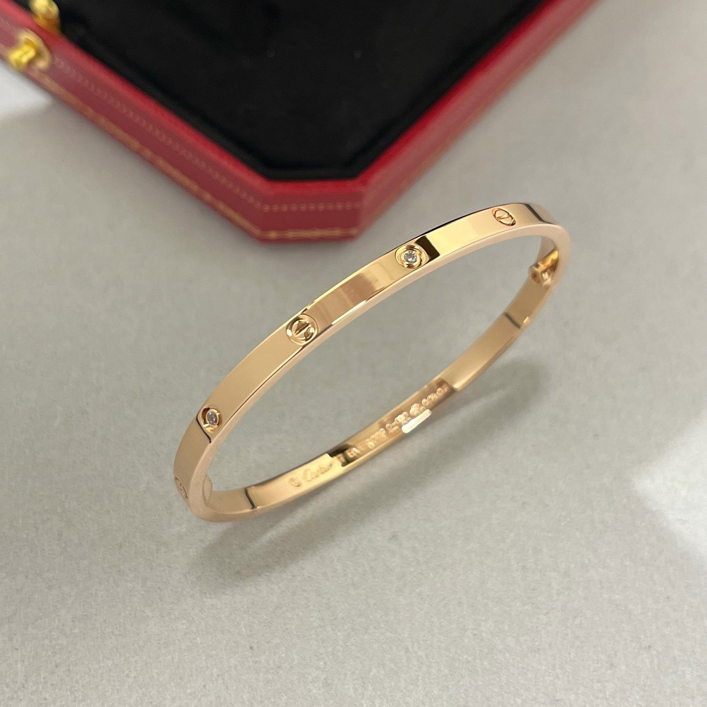 [Gaonasi Jewelry]LOVE BRACELET 3.65MM 6 DIAMONDS