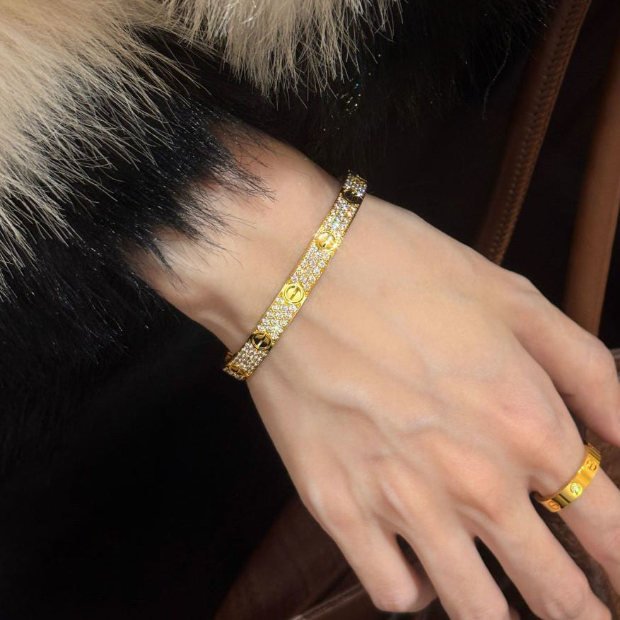[Gaonasi Jewelry]LOVE BRACELET 6.1MM DIAMOND-PAVED