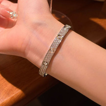 [Gaonasi Jewelry]LOVE BRACELET 6.1MM DIAMOND-PAVED 10 BIG DIAMONDS