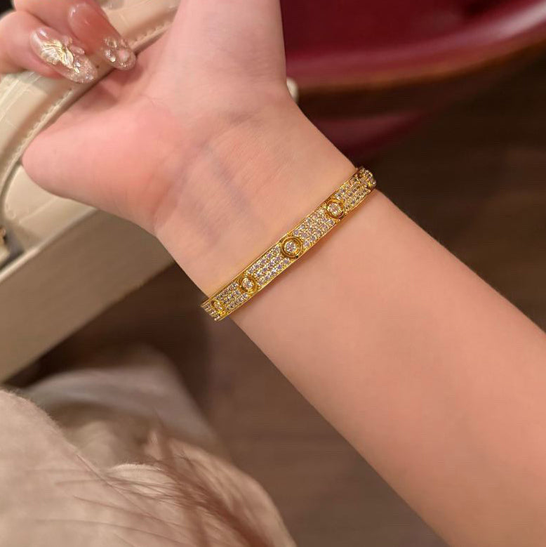 [Gaonasi Jewelry]LOVE BRACELET 6.1MM DIAMOND-PAVED 10 BIG DIAMONDS
