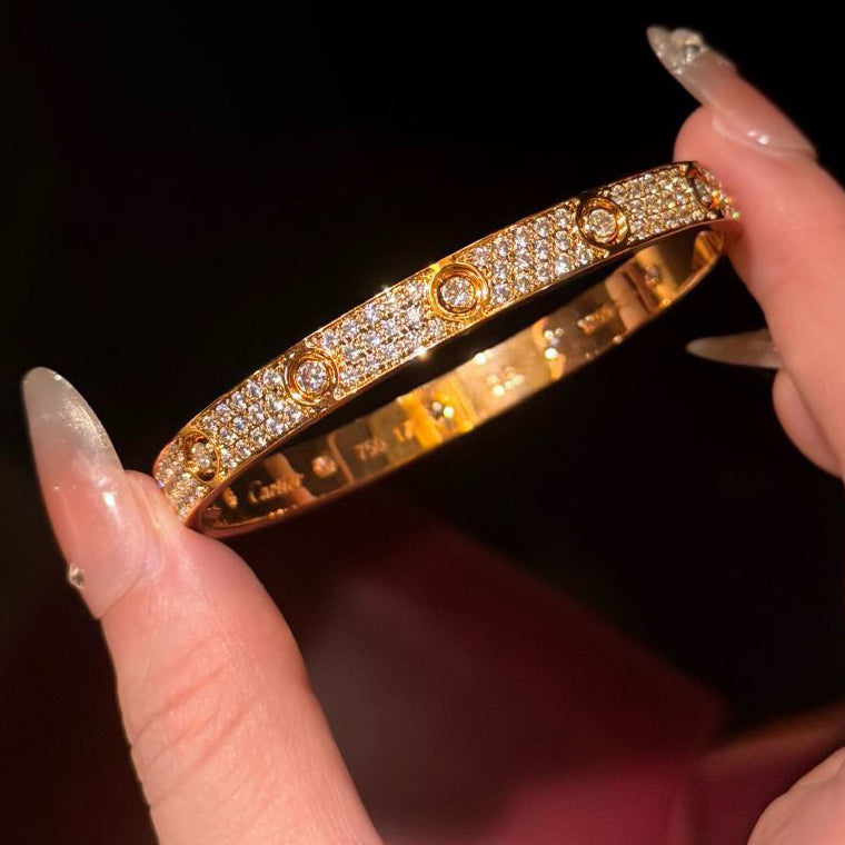 [Gaonasi Jewelry]LOVE BRACELET 6.1MM DIAMOND-PAVED 10 BIG DIAMONDS