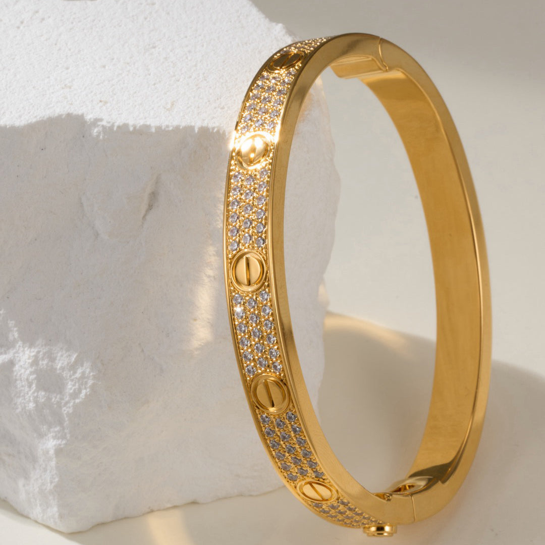 [Gaonasi Jewelry]LOVE BRACELET 6.1MM DIAMOND-PAVED