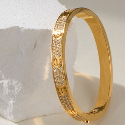 [Gaonasi Jewelry]LOVE BRACELET 6.1MM DIAMOND-PAVED