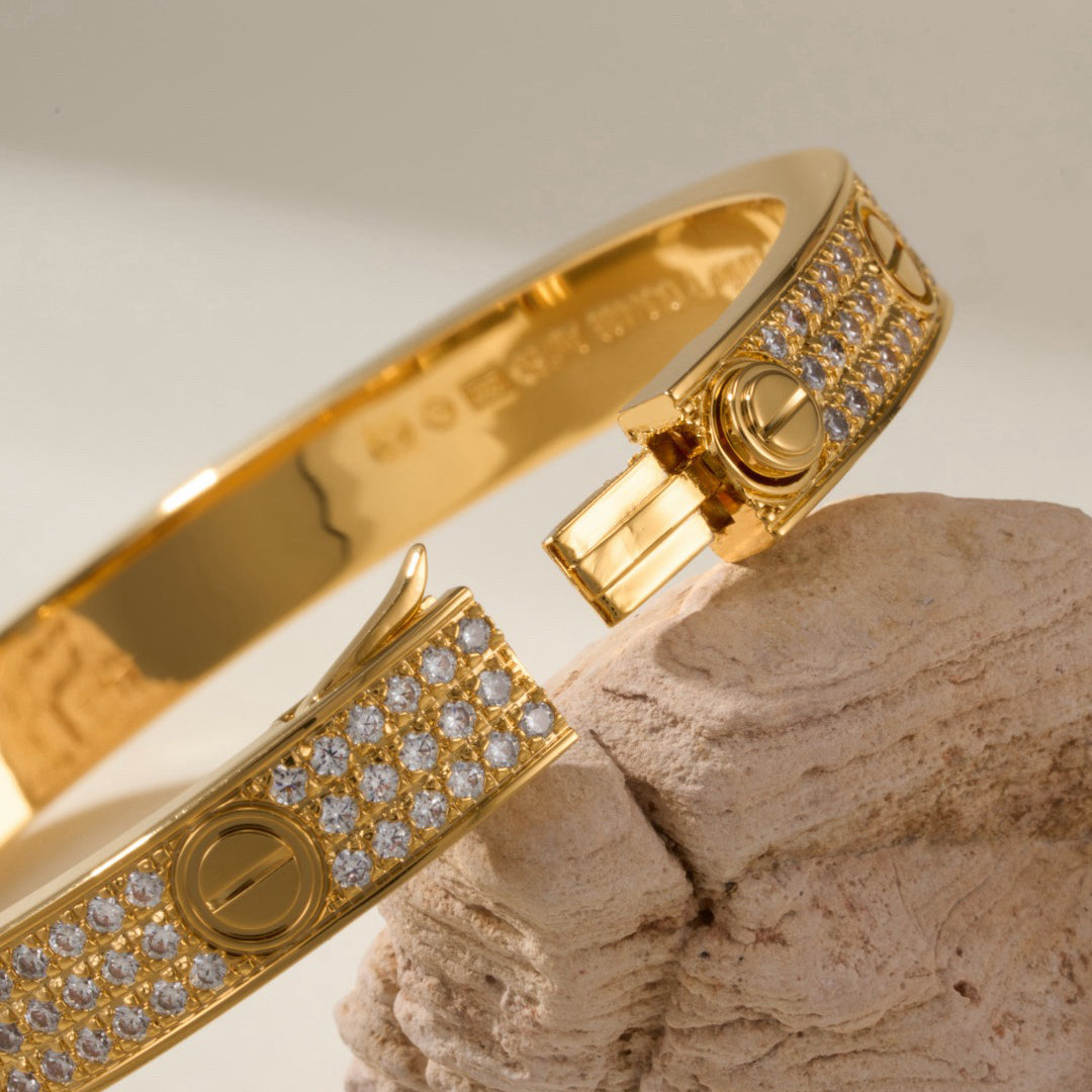 [Gaonasi Jewelry]LOVE BRACELET 6.1MM DIAMOND-PAVED