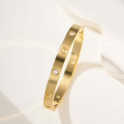 [Gaonasi Jewelry]LOVE BRACELET 6.1MM 4 DIAMONDS