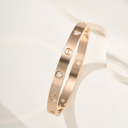 [Gaonasi Jewelry]LOVE BRACELET 6.1MM 4 DIAMONDS