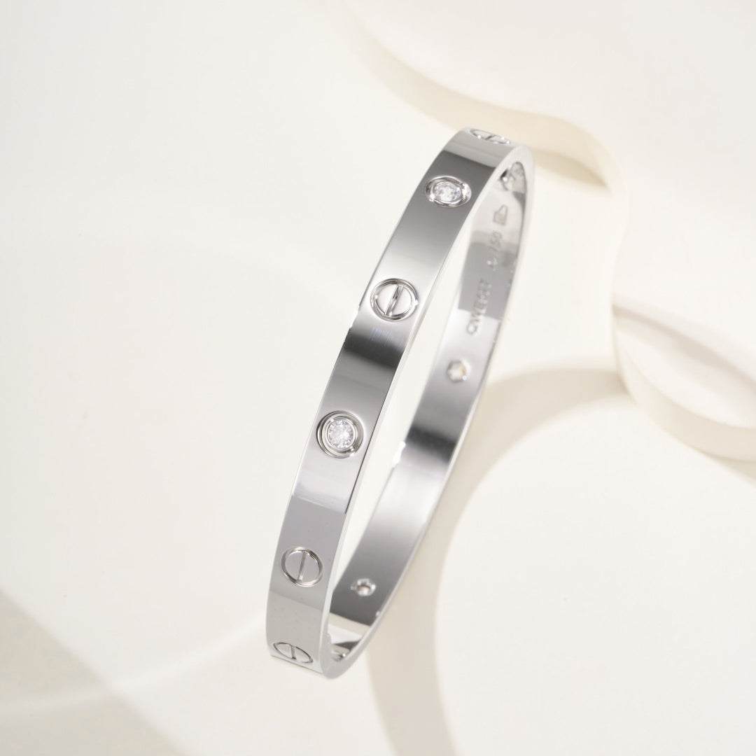 [Gaonasi Jewelry]LOVE BRACELET 6.1MM 4 DIAMONDS