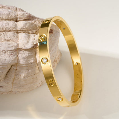 [Gaonasi Jewelry]LOVE BRACELET 6.1MM 4 DIAMONDS