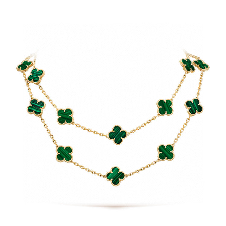 [Gaonasi]CLOVER 20 MOTIFS MALACHITE GOLD