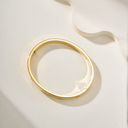 [Gaonasi Jewelry]LOVE BRACELET 6.1MM 4 DIAMONDS