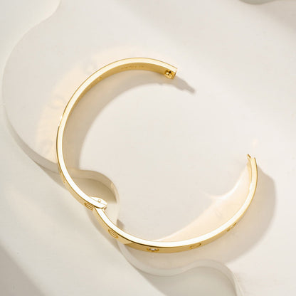 [Gaonasi Jewelry]LOVE BRACELET 6.1MM 4 DIAMONDS