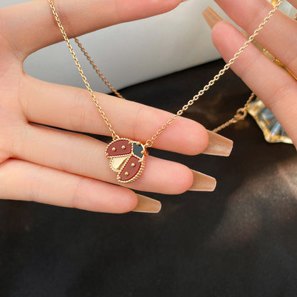 [Gaonasi]LUCKY  CARNELIANS LADYBUG NECKLACE