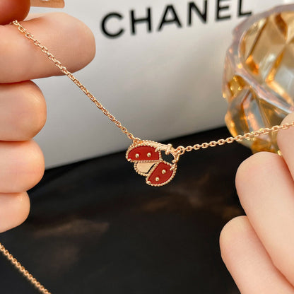[Gaonasi]LUCKY  CARNELIANS LADYBUG NECKLACE