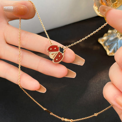 [Gaonasi]LUCKY  CARNELIANS LADYBUG NECKLACE