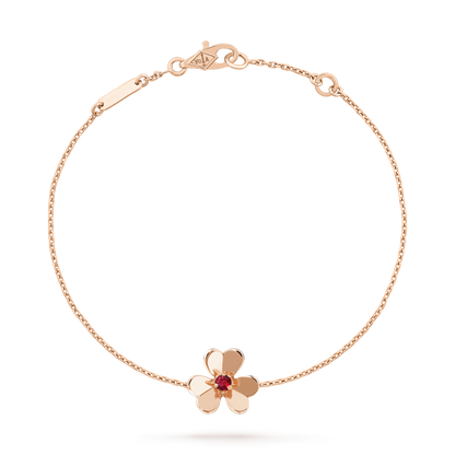 [Gaonasi]FRIVOLE GOLD FLOWER PINK MALACHITE BRACELET