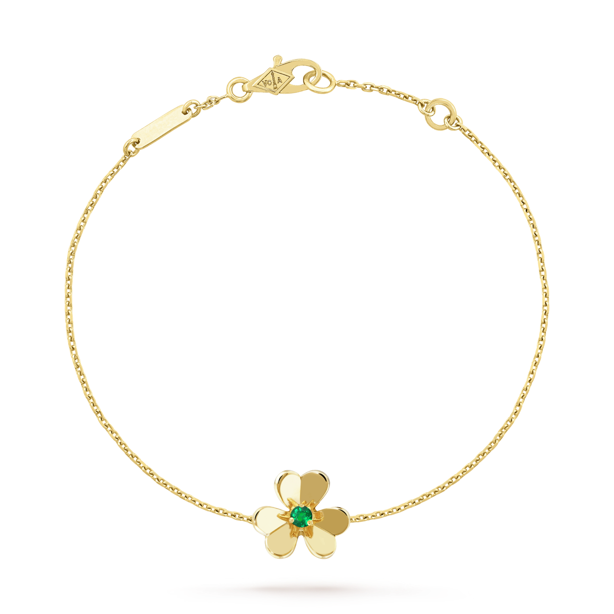 [Gaonasi]FRIVOLE GOLD FLOWER PINK MALACHITE BRACELET