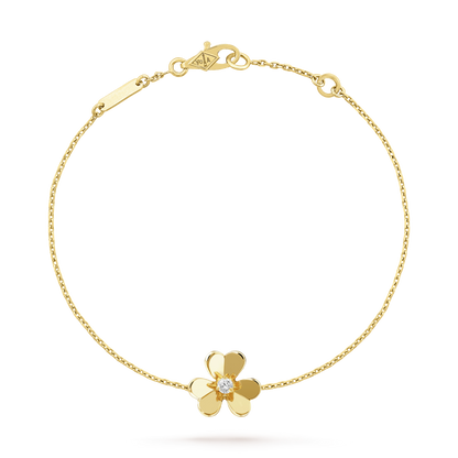 [Gaonasi]FRIVOLE GOLD FLOWER PINK MALACHITE BRACELET