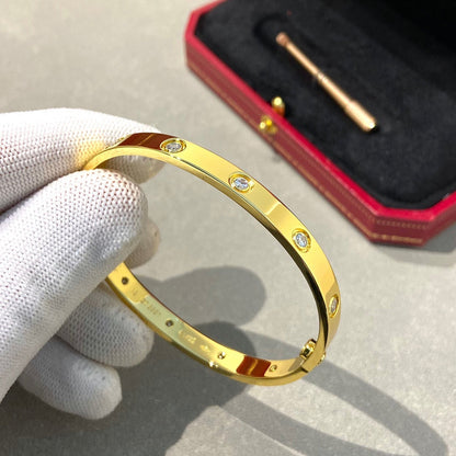 [Gaonasi Jewelry]LOVE BRACELET 6.1MM 10 DIAMONDS