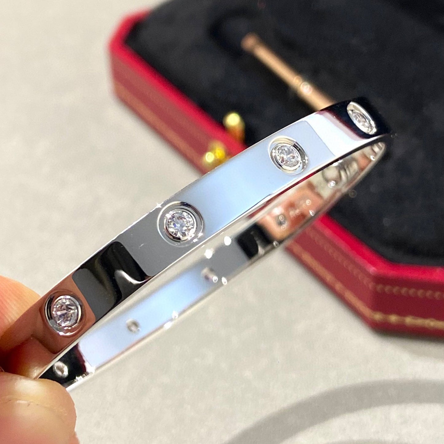 [Gaonasi Jewelry]LOVE BRACELET 6.1MM 10 DIAMONDS