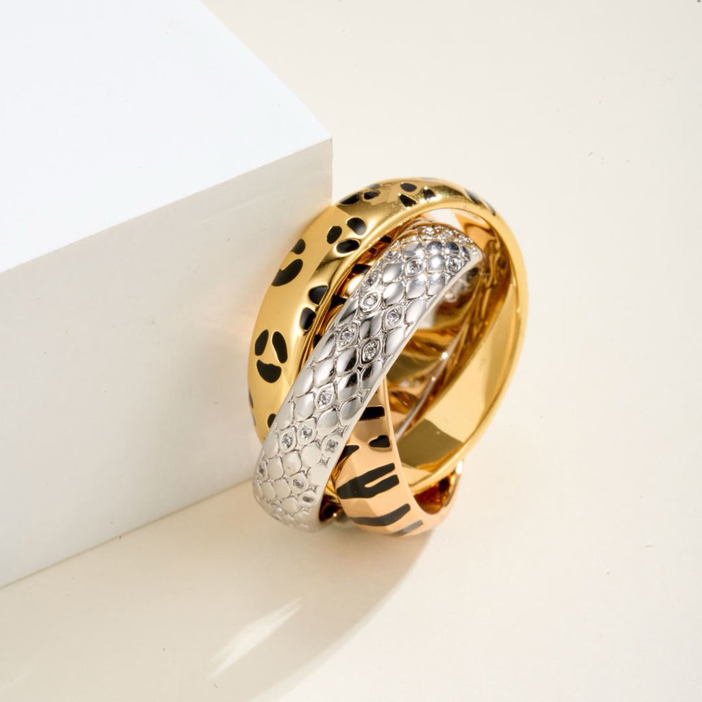 [Gaonasi Jewelry]TRINITY  RING LEOPARD PRINT