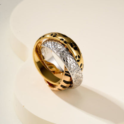 [Gaonasi Jewelry]TRINITY  RING LEOPARD PRINT