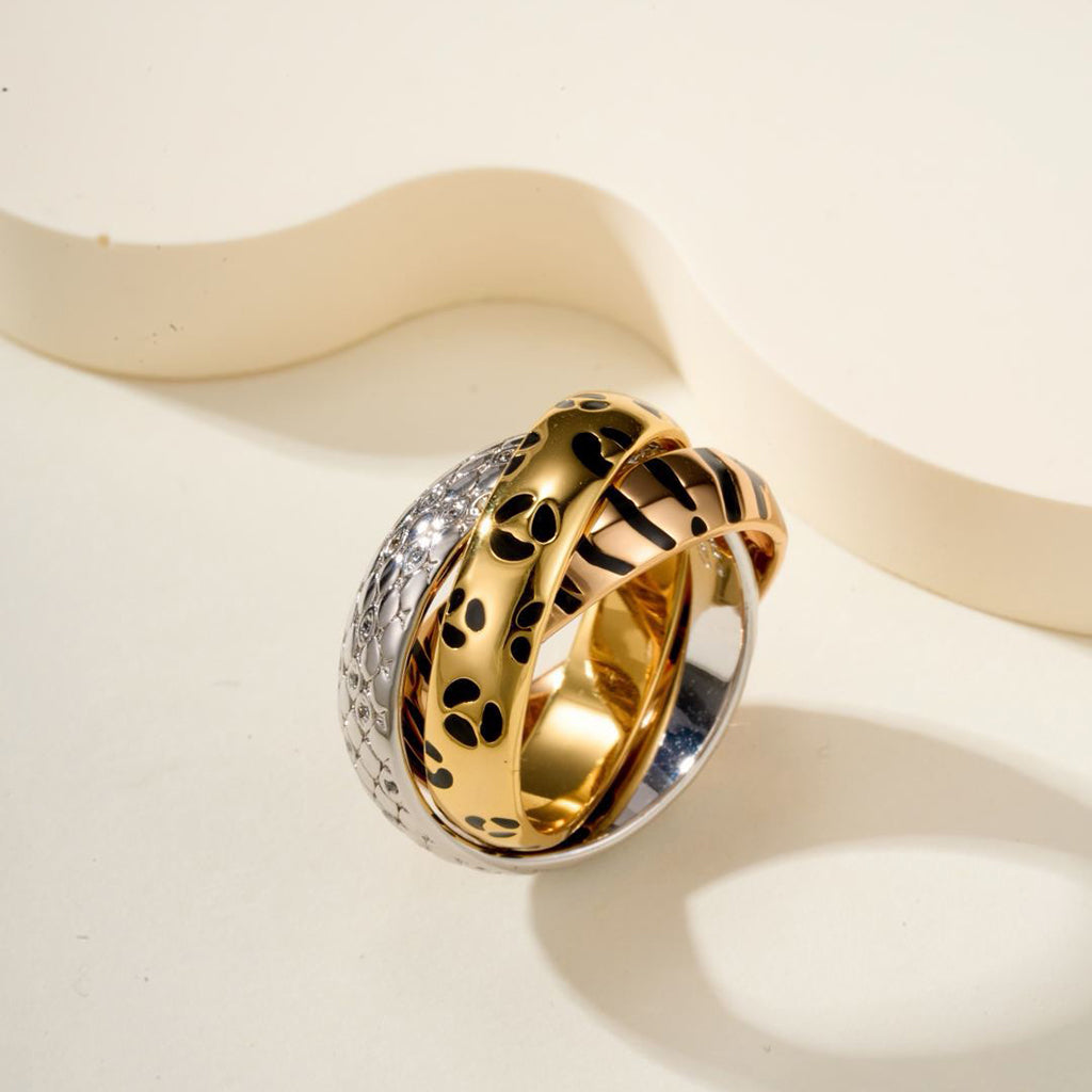 [Gaonasi Jewelry]TRINITY  RING LEOPARD PRINT