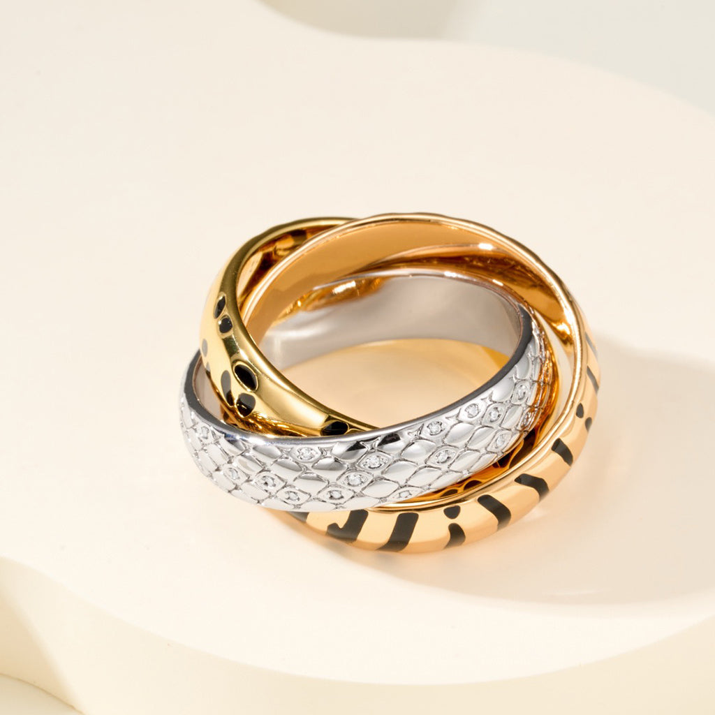 [Gaonasi Jewelry]TRINITY  RING LEOPARD PRINT