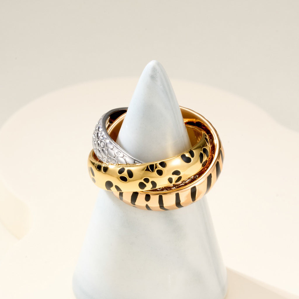 [Gaonasi Jewelry]TRINITY  RING LEOPARD PRINT