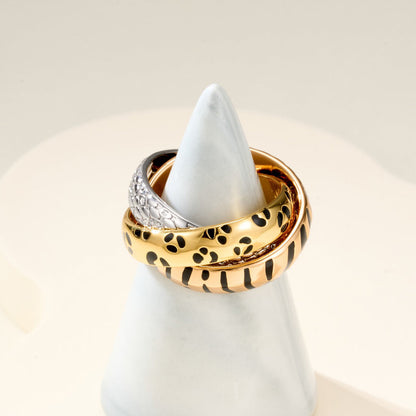[Gaonasi Jewelry]TRINITY  RING LEOPARD PRINT