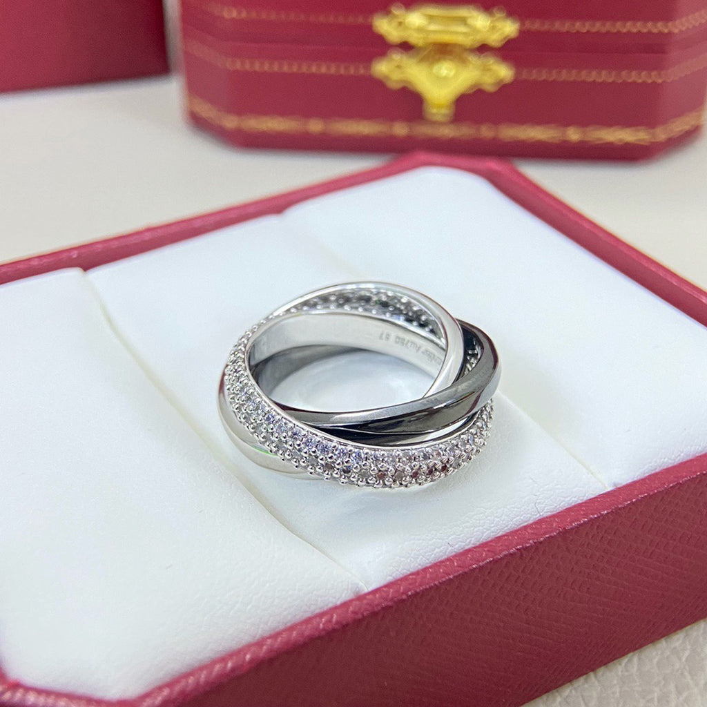 [Gaonasi Jewelry]TRINITY 3.2MM RING BLACK CERAMIC
