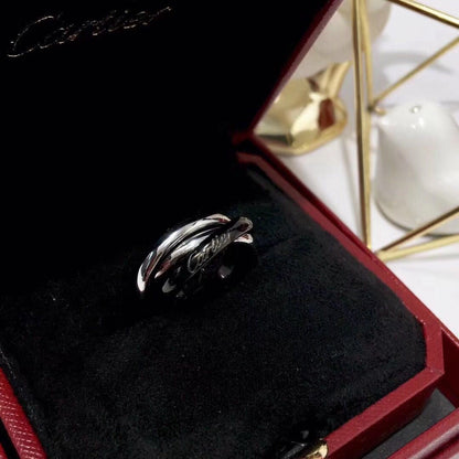 [Gaonasi Jewelry]TRINITY 3.2MM RING BLACK CERAMIC