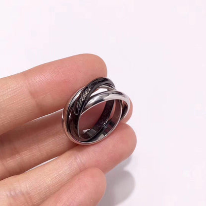 [Gaonasi Jewelry]TRINITY 3.2MM RING BLACK CERAMIC