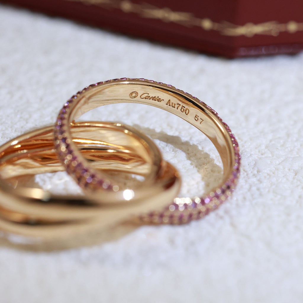 [Gaonasi Jewelry]TRINITY 3.2MM RING PINK DIAMOND