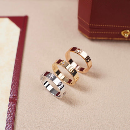 [Gaonasi Jewelry]LOVE 4MM 1 DIAMOND RING