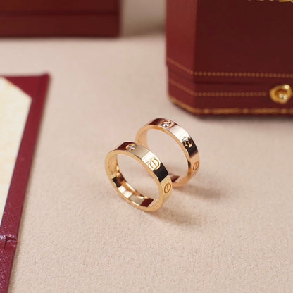 [Gaonasi Jewelry]LOVE 4MM 1 DIAMOND RING