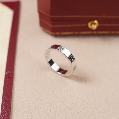[Gaonasi Jewelry]LOVE 4MM 1 DIAMOND RING