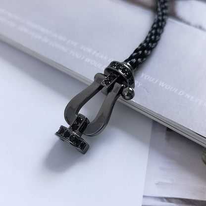 [Gaonasi]FORCE LARGE SERIES HORSESHOE BLACK SAMURAI BRACELET