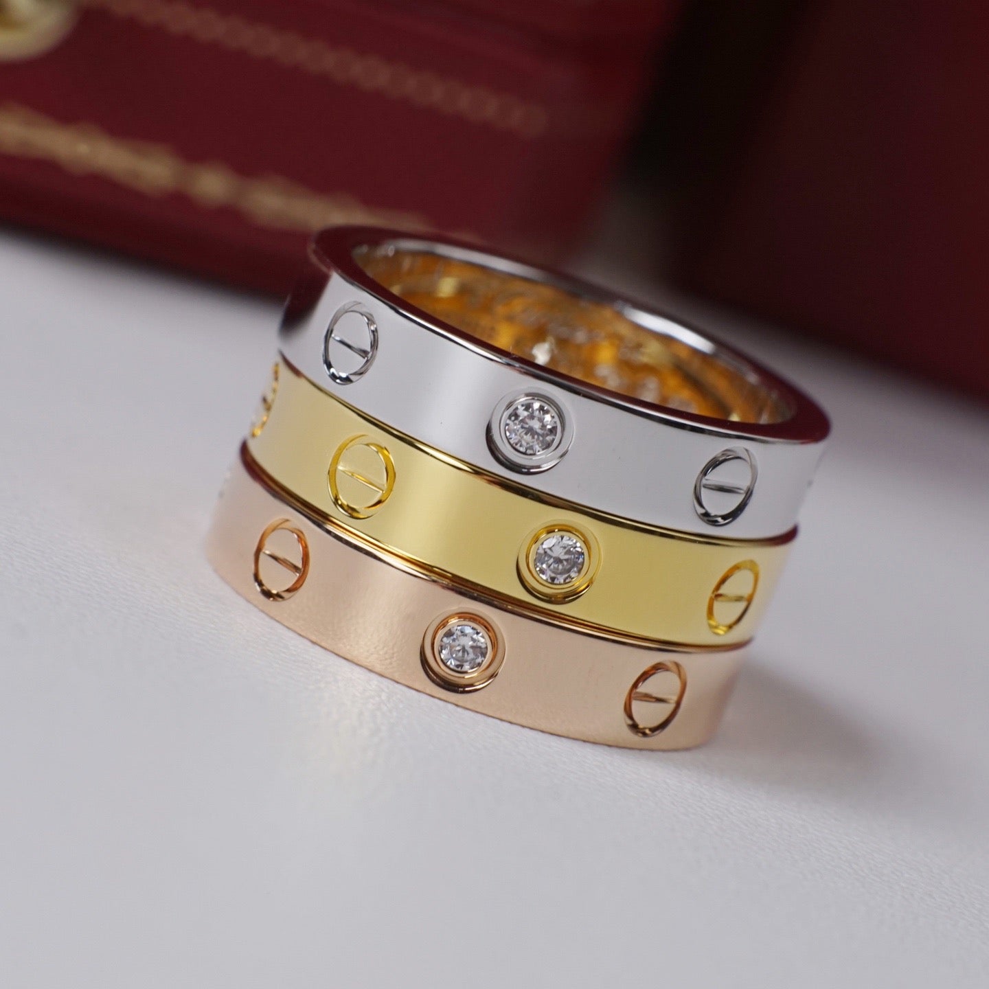 [Gaonasi Jewelry]LOVE 4MM 1 DIAMOND RING
