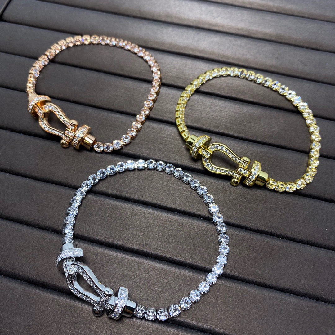 [Gaonasi]FORCE  HORSESHOE  DIAMOND TENNIS BRACELET