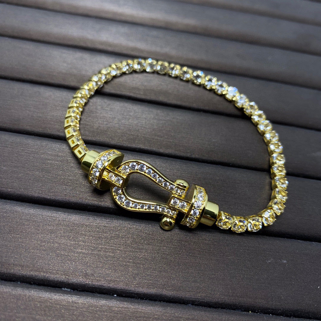 [Gaonasi]FORCE  HORSESHOE  DIAMOND TENNIS BRACELET
