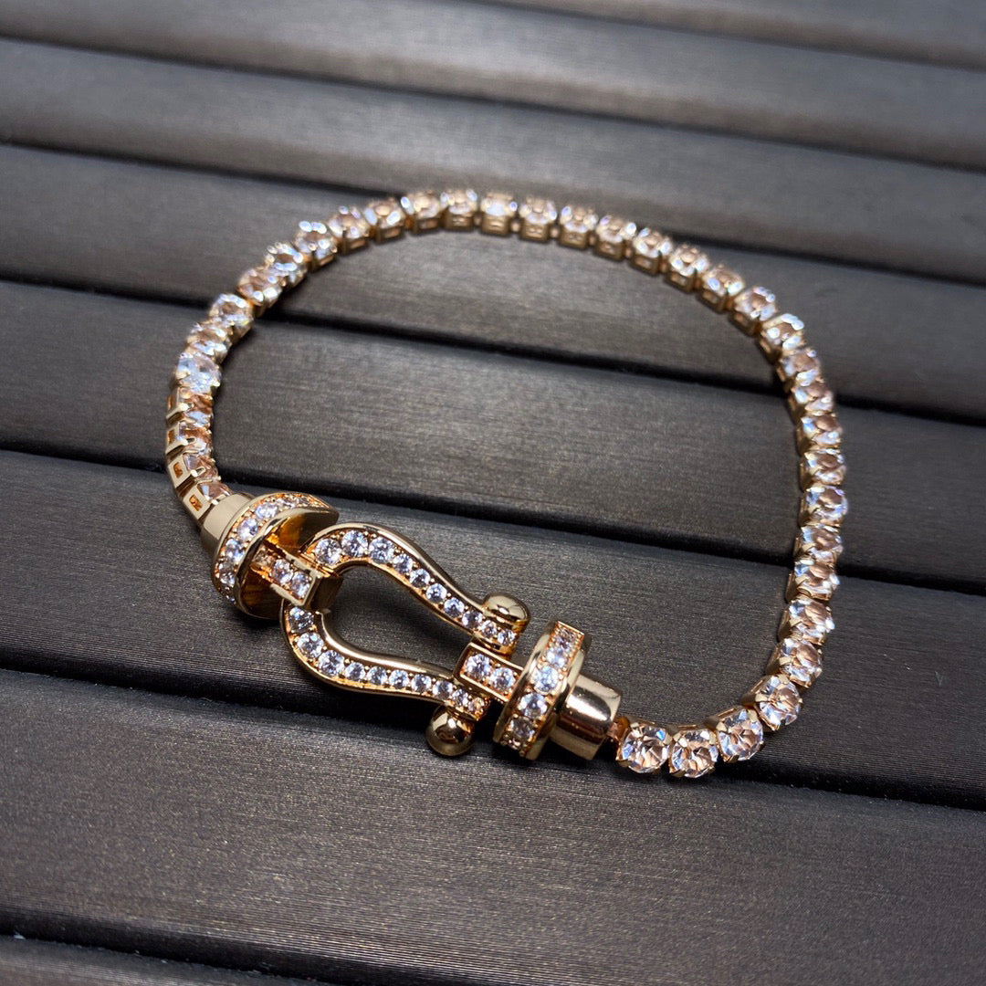 [Gaonasi]FORCE  HORSESHOE  DIAMOND TENNIS BRACELET