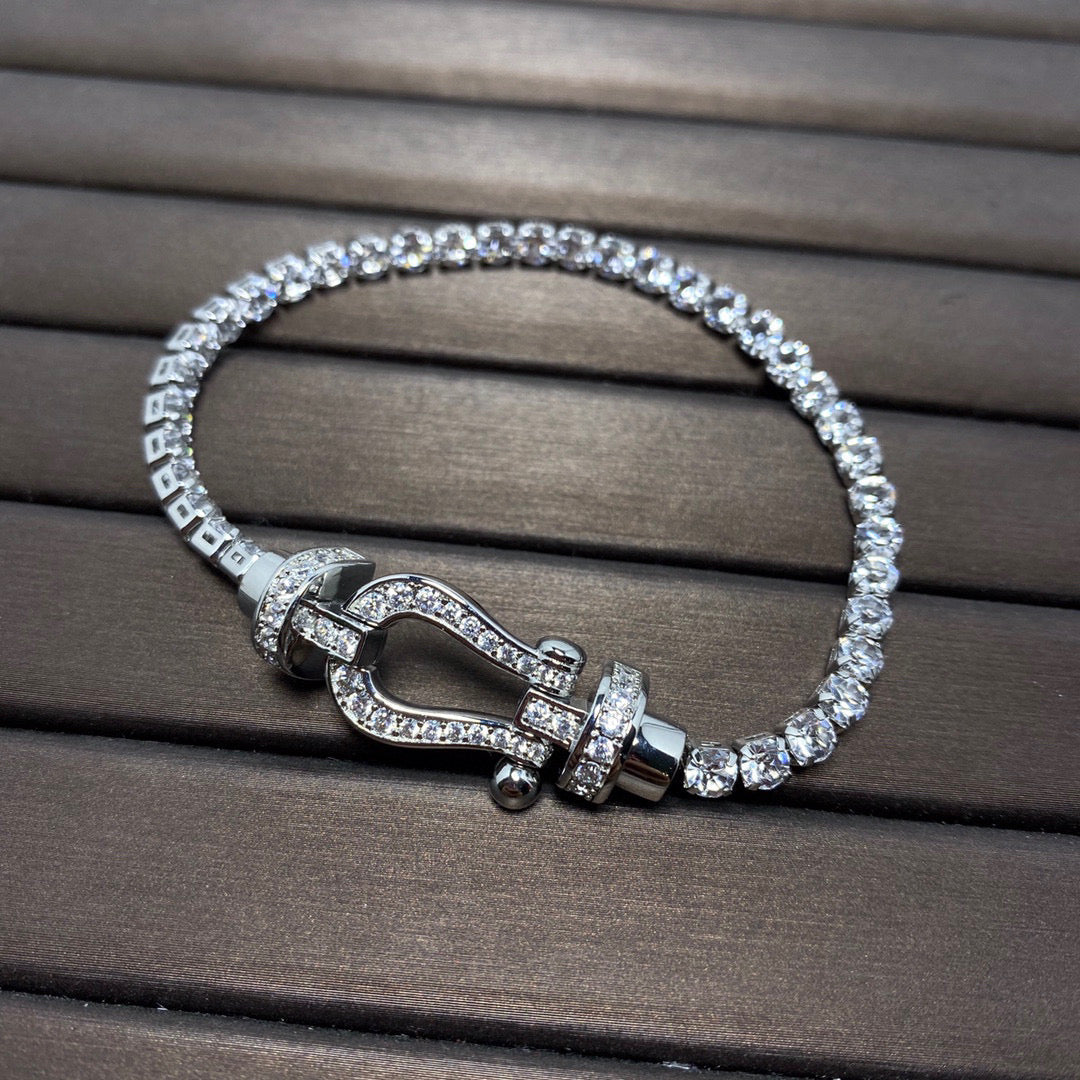 [Gaonasi]FORCE  HORSESHOE  DIAMOND TENNIS BRACELET