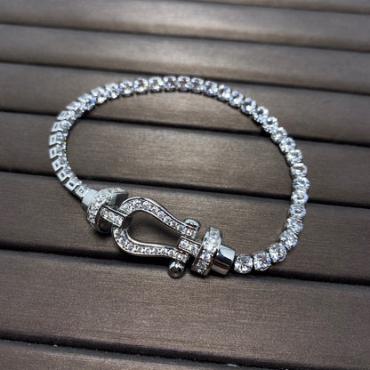 [Gaonasi]FORCE  HORSESHOE  DIAMOND TENNIS BRACELET